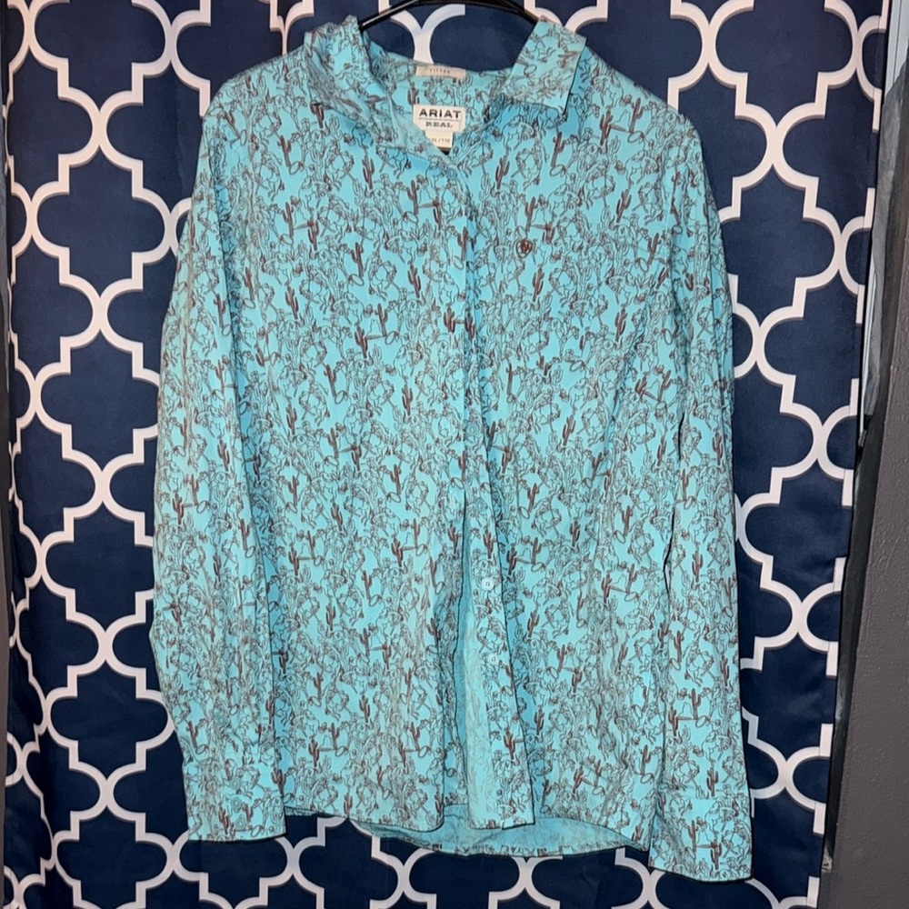 Women's Turquoise Rodeo shirt